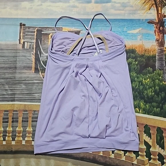 Lululemon Purple Lavender Spaghetti String Top Size 6 - Picture 5 of 7